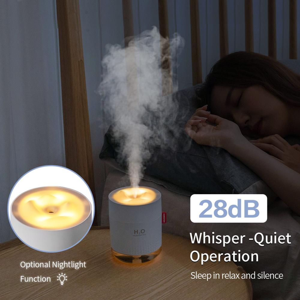 Snow Mountain Humidifier Continuous Spray Modes Desk Humidifiers Intermittent Spray Modes 500ml Night Light Function