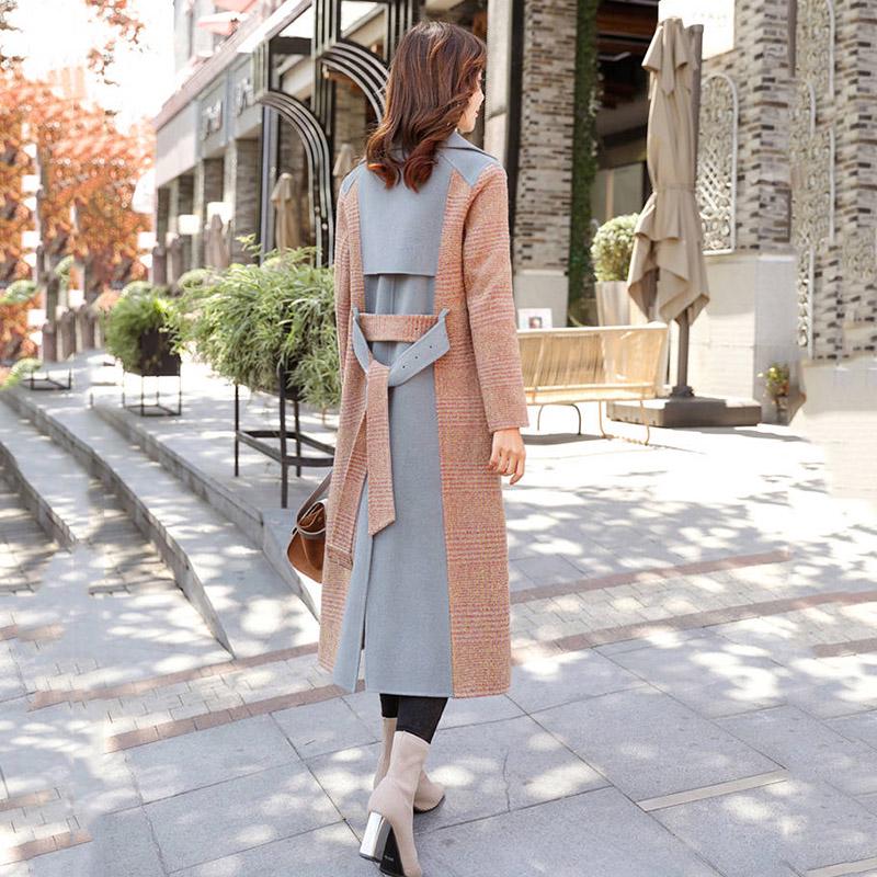 Winter Wool Long Coat Warm Office Ladies Jacket Women Outwear Casual Woman Elegant Blend Coat