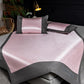 Three-piece Summer Skin-friendly Ice Silk Bed Sheet Mat Washable Non-slip Bedding Protection Cover