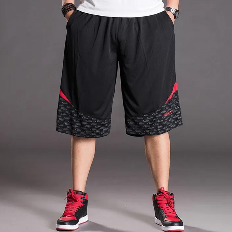 Summer Thin Basketball Pants Large Size Men's Shorts Casual Loose 5 Points Pants Sports Pants Breathable Large Pants