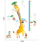 [Wall sticker] cartoon Giraffe height measure wall stickers for children decals diynursery room inte