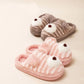 Autumn and Winter Cute Puppy Cotton Slippers Warm Flat Shoes Indoor Non-slip Cotton Shoes Soft Shoes
