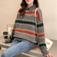 Fake Two Piece Stitching Shirt Denim Collar Sweater Women Autumn and Winter Korean Loose Fashion All-match Blouse Women