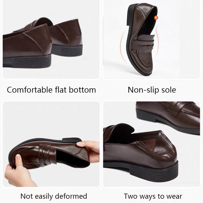 Small Leather Shoes Women's British Style Spring Autumn All-match Women's Shoes Retro Loafers Flat Shoes