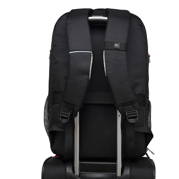 Men's Backpack Waterproof/Large Capacity /USB Charging Laptop Backpack 17 Inch School Bag for Boy Nylon/Canvas Black/Gray PS-501