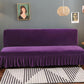 Armless Sofa Cover Inclusive Magic Sofa Cover Solid Color Folding Sofa Bed Cover with Skirt Elastic Furniture Protector Slipcover Couch Cover