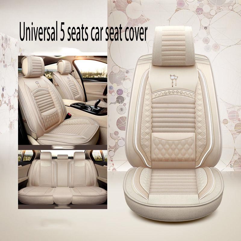 Car Seat Cover Universal 5 set Auto Seat Cushion Leather 5 seats Universal Car seat cover Waterproof