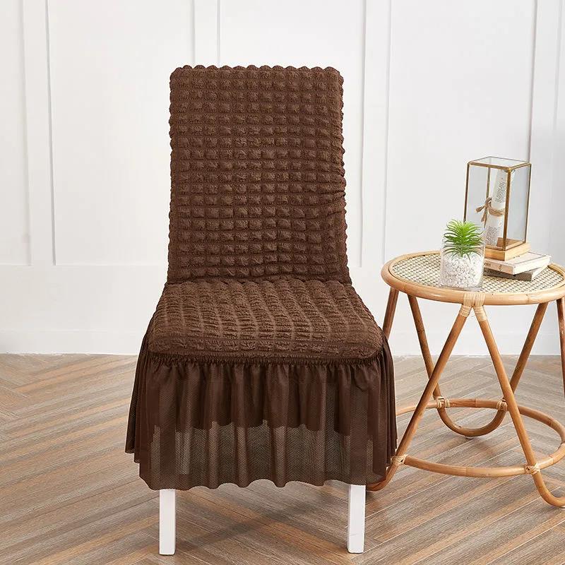 Thick Non-slip Bubble Lattice Chair Cover Elastic Skirt Type One-piece Office Chair Cover Luxury Home Chair Cover