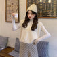 Spring and Autumn Knitted Vest Women's Retro V-neck Solid Color Waistcoat Outer Wear Sleeveless Fashion Sweater