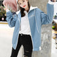 Women's Sunproof Clothes Spring and Summer Loose Versatile Hooded Cardigan Large Size Loose Streetwear Thin Coat
