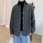 Men's Light Velvet Fabric Windbreaker Coat Loose Retro Long Sleeve Warm Solid Color Coat Fabric Comfortable Breathable Thin Coat
