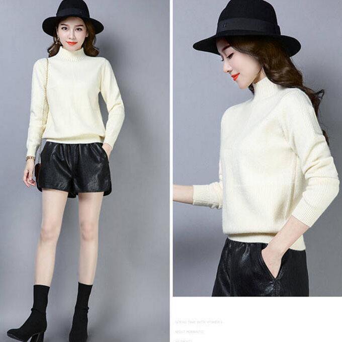 Winter Autumn Turtleneck Sweater Women Knitted Soft Pullover Sweater Female 2019 Fashion Pullovers