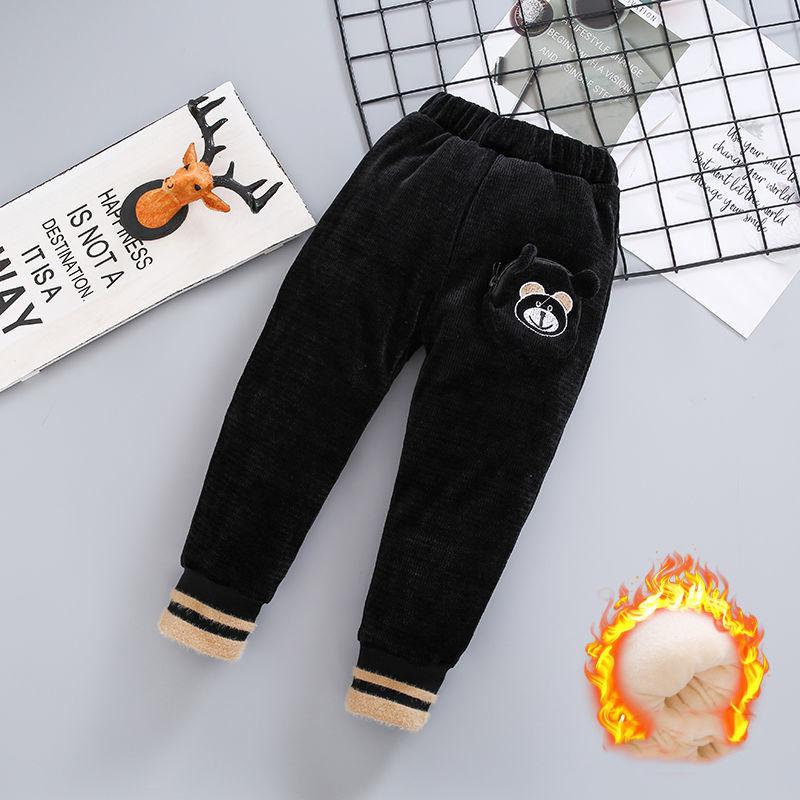 Boys Loose Self-cultivation Cold-proof Double-layer One-piece High-waist Girls Outside Campus Wear Three-layer Thickening Fashion Extra-thick