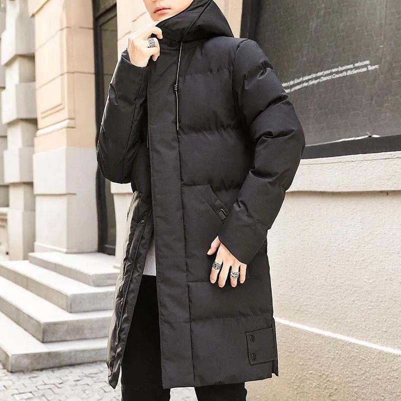 Padded Jacket Men's Trendy Jacket Winter Thick Padded Jacket Mid-length Down Padded Jacket Men's Large Size