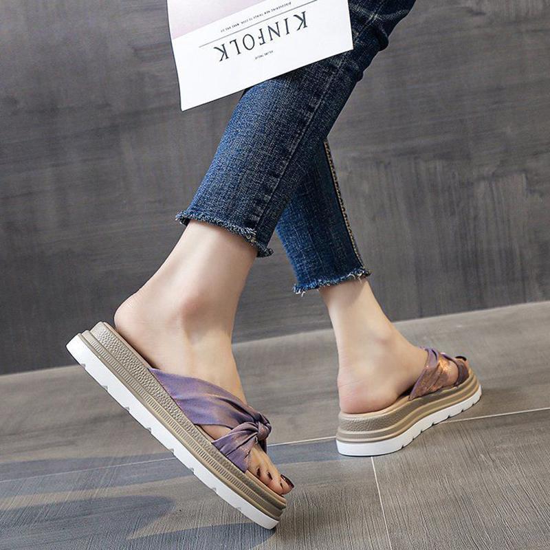 Thick-soled Slippers Women's Summer Wear Non-slip Slippers Increase Girls' Sandals and Slippers