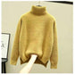 Pofulove cashmere cashmere mink cashmere loose turtleneck fashion solid color sweate pullover