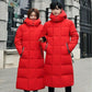 Winter Down Jacket Fashion Slim Fit Hooded Cotton Jacket Couple Super Long Plus Size Thick Coat for Women