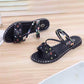 Outing Two-wear Slippers Women's Summer Fashion Out-wearing Rhinestone All-match Dual-use Sandals Flat Summer Sandals