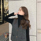 Spring and Autumn Cardigan Knitted Vest Simple Solid Color Sleeveless Top Casual Outer Women's Sweater