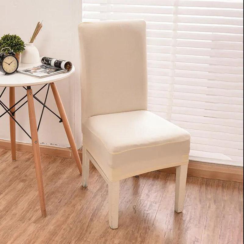 Plain Color Chair Cover Spandex Stretch Elastic Wedding Banquet Chair Covers Dining Seat Cover
