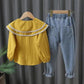Girls' Suits Spring and Autumn Clothes Autumn Clothes Shirts Denim Long Pants Children's Clothes Big Children's Autumn
