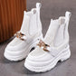 Women's Net Gauze Cool Short Martin Boots Within 10cm Summer Breathable Net Red Hollow Platform Net Boots
