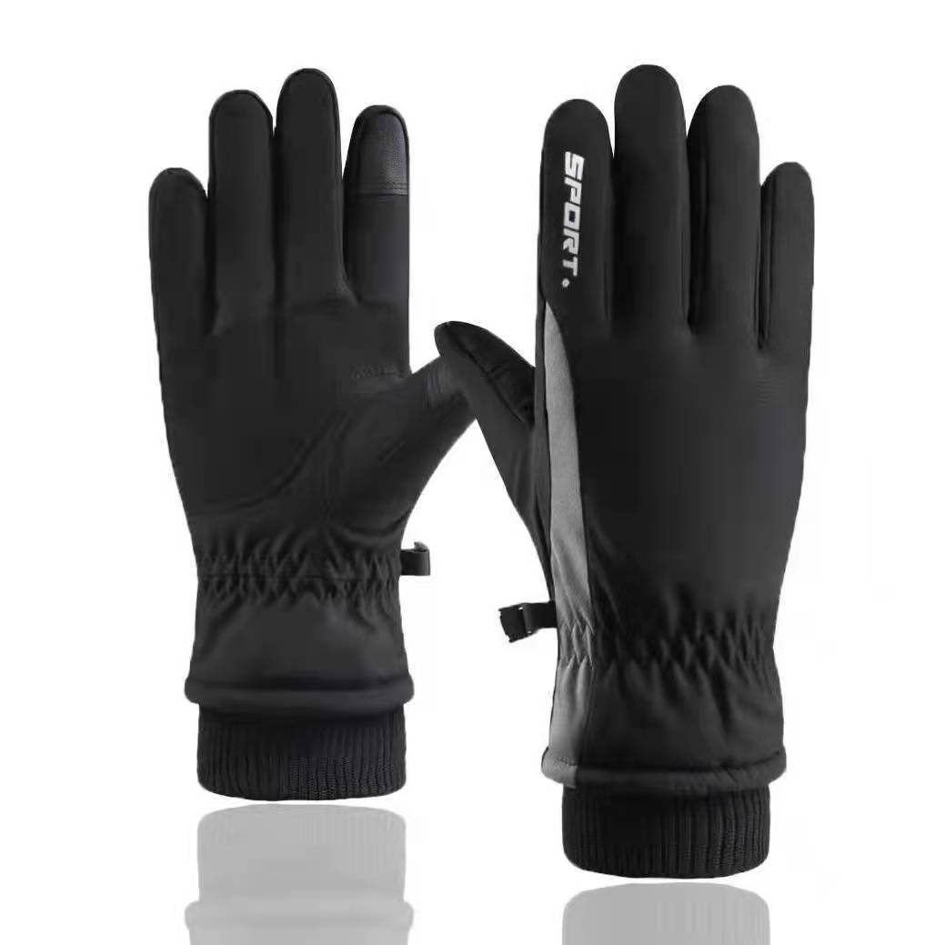 Men's and Women's Ski Gloves Winter Fleece Thick Warm Waterproof Gloves for Riding Touch Screen Outdoor Sports Driving Motorcycle Windstopper Gloves