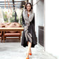 Winter Fur Collar Women's Fur Coat  Plush Thickening Medium Length Women's Leather Coat Slim Closing Woman Parka Coat