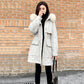 Korean Style Pie Overcoming Mid-length Large Fur Collar Cotton-padded Jacket Women Loose Black Parker Padded Jacket