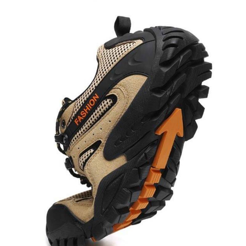 Summer Cool Breathable Men Hiking Shoes Suede Mesh Outdoor Sneakers Climbing Shoes Men Sport Shoes