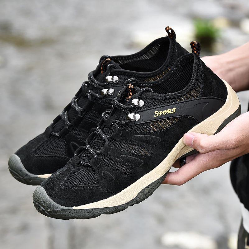 Plus Size 38-46 Men Outdoor Water Sneaker Non Slip Hiking Climbing Aqua Shoes Beach Barefoot Upstream Shoes Wear-resistant Seaside Shoes