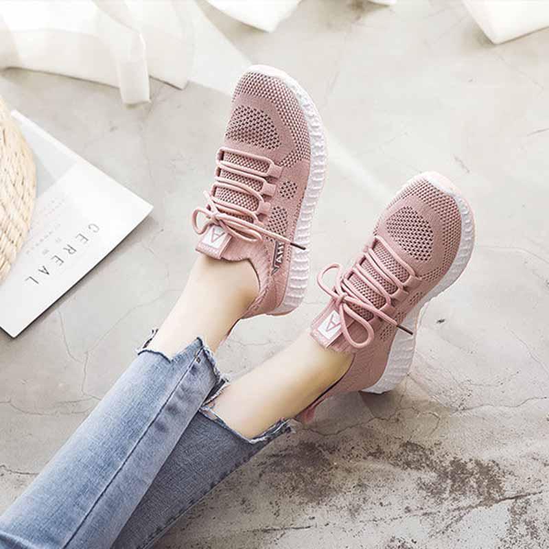Plus Size 35-40 Summer Women White Mesh Sneakers Students Running Basketball Shoes Breathable Shockproof Non-slip Skate Shoes