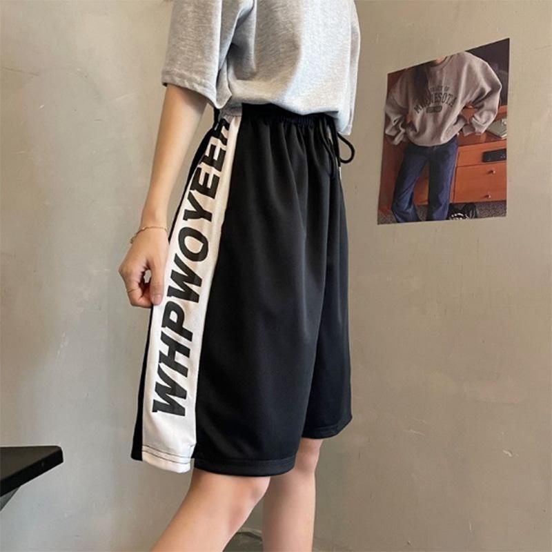 Basketball Style Outer Wear Shorts Women's Loose Pants Summer Straight Sports Five-point Pants