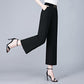 Ice Silk Wide-leg Pants Ladies Summer Thin Pants Casual Women's Pants High Waist Loose Straight Nine-point Pants Women