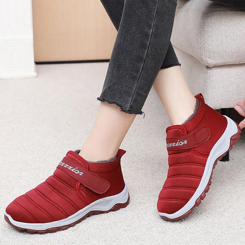 Mom's Cotton Shoes Women's Winter Fleece Warm Cloth Shoes Thickened Non-slip High-top Cotton Boots