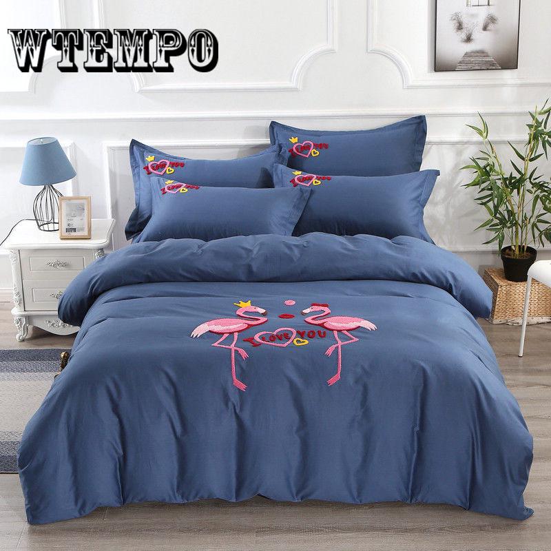 Comfortable Nude Sleeping Bedroom Bedding Set Summer Ice Silk Bed Four Sets of European Silk