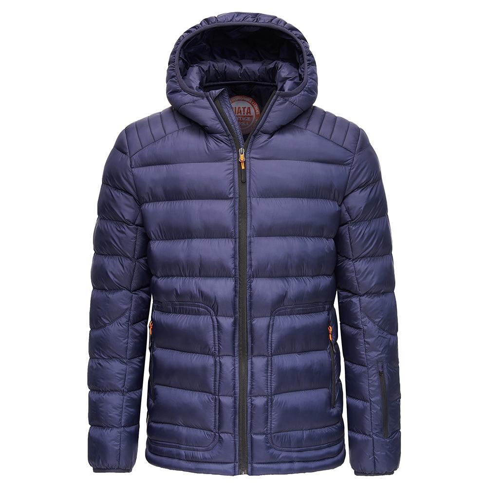 Men's Autumn and Winter Ultralight Classic Down Jacket Thick Warm Hooded Jacket Parka Casual Windproof Down Jacket