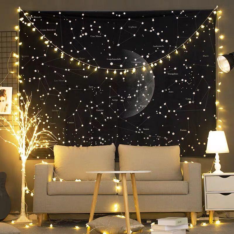 Tapestry Wall Hanging Black White Mandala Indian Dream Catcher Decor