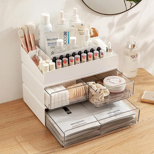 Cosmetics Storage Box Ins Desktop Drawer Large-capacity Lipstick Skin Care Products Jewelry Home Dressing Table Rack