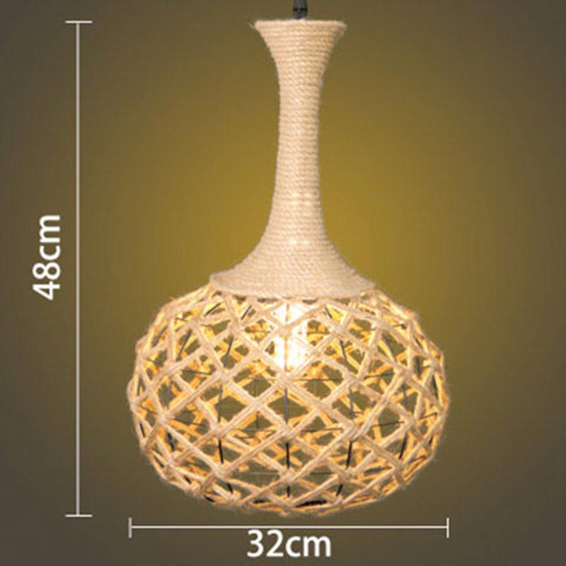 Nostalgic Retro Industrial Style Clothing Store Internet Cafe Bar Table Restaurant Shop Decorative Light  Hemp Rope Chandelier