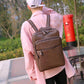 Men pu Leather Backpack High Quality Youth Travel Rucksack School Book Bag Male Laptop Business bagp