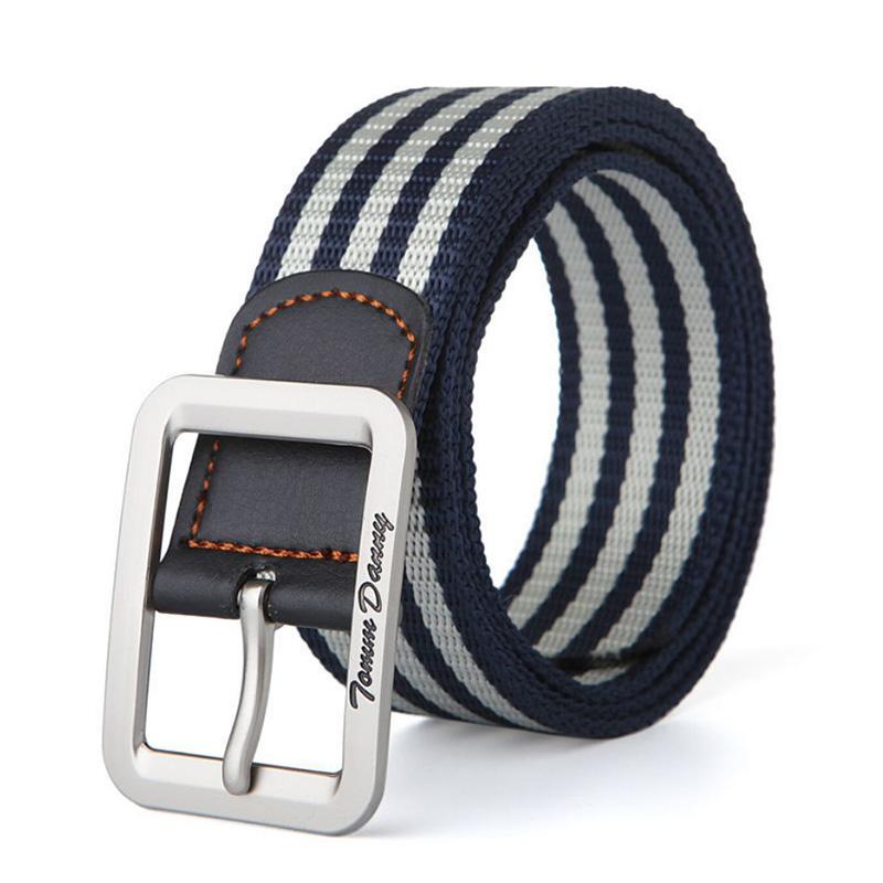 Striped Contrast Military Training Punk Unisex Belt