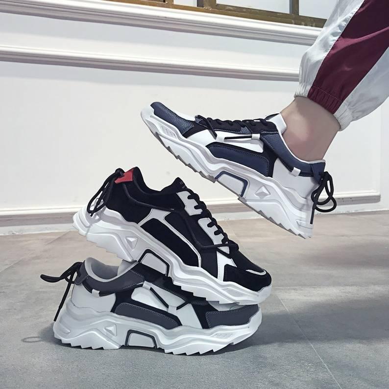 Men's shoes Sports Korean leisure students Wild personality Platform shoes running sneakers