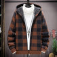 Autumn Men's Sweater Hooded Zipper Cardigan Stitch Jacket Large Size Casual Plus Velvet Thickening To Keep Warm