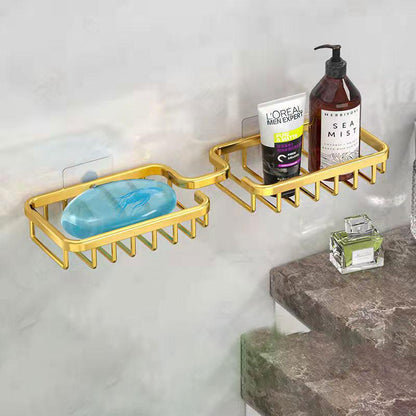 Soap Box Drain Shelf Bathroom Shelf Toilet Creative Free Punch Rack Household Wall-mounted Household Rack Organizer Strong Suction Soap Dish