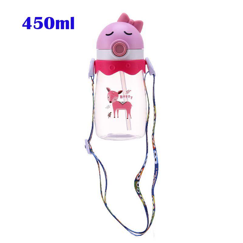 Wtempo Baby Water Feeding Bottle Cute Girl Boy Mini Milk Cup With Handles Baby Straw Cup Children Dr
