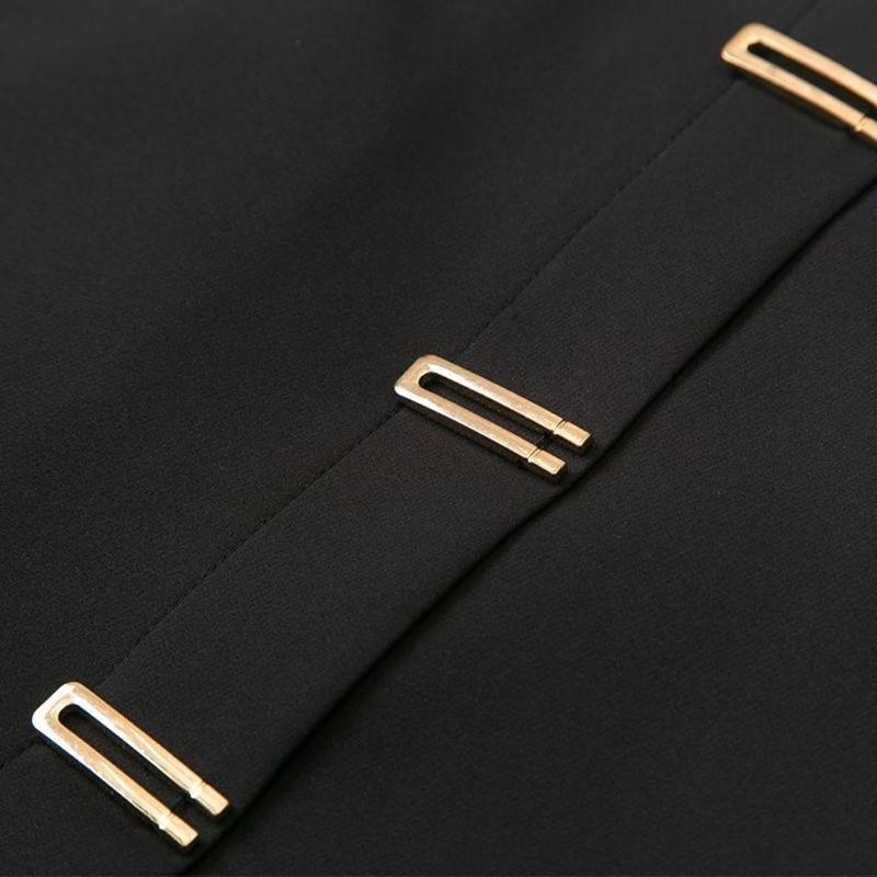 Black Short Skirt Women Sexy A-line High Waist Zipper Elastic Waist Club Casual Home Office