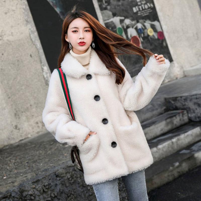 Imitation Lamb Fur Grass Women's Coat Autumn Winter Short Thickened Loose Sheep Shearer Coat