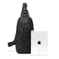 Chest Bag Men's Multi-layer Zipper with Headphone Hole Messenger Bag Outdoor Sports Shoulder Bag