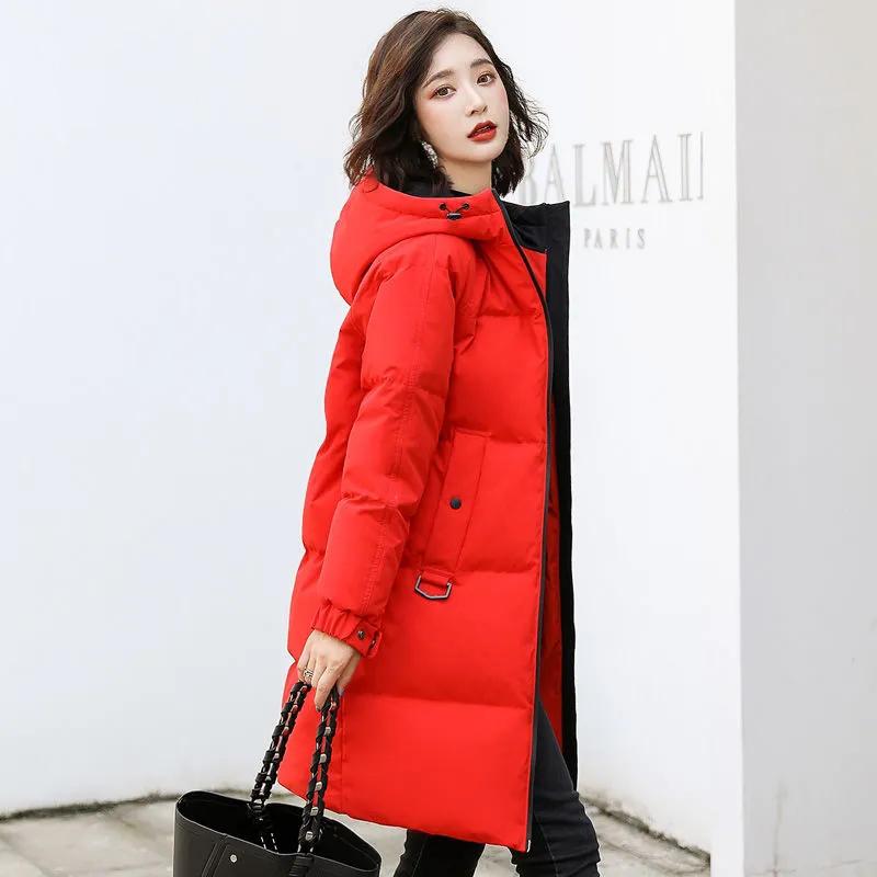 Down Jacket Women's Mid-length Korean Style Tooling Pie To Overcome High-grade Thickened Winter Jacket Warm Cotton Clothes